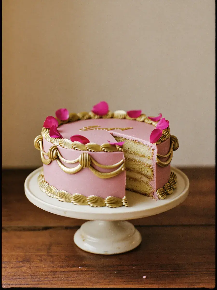Custom Photo Cake — Edible-print photograph on your choice of base — vanilla, chocolate or red velvet.